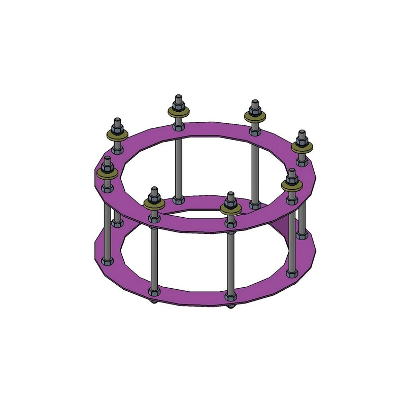 euro EMC Ensemble d'ancrage 2 pour pied colonne d'observatoire P200 avec 100 cm de hauteur totale