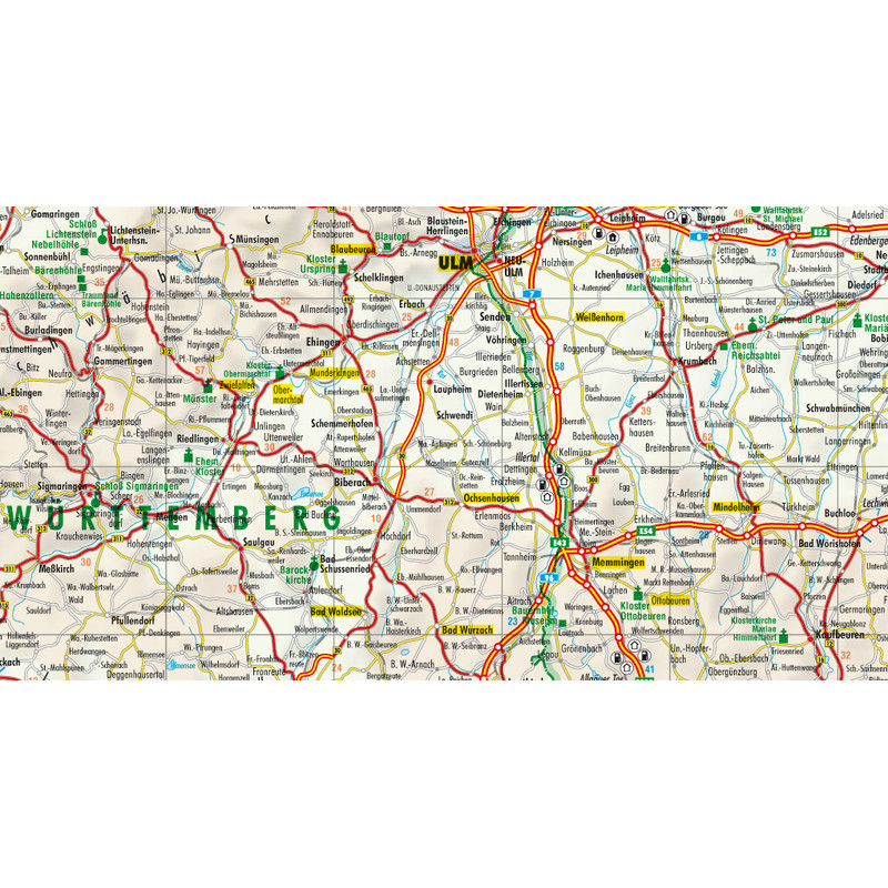 Bacher Verlag Carte routière Allemagne 1:500.000 laminée