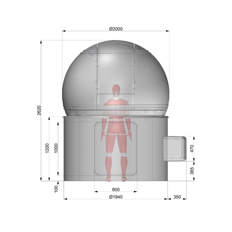 ScopeDome Coupole d'bservatoire de 2m de diamètre H120