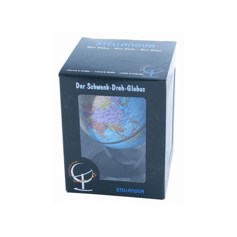 Mini-globe Stellanova Globe rotatif et pivotant bleu 10cm