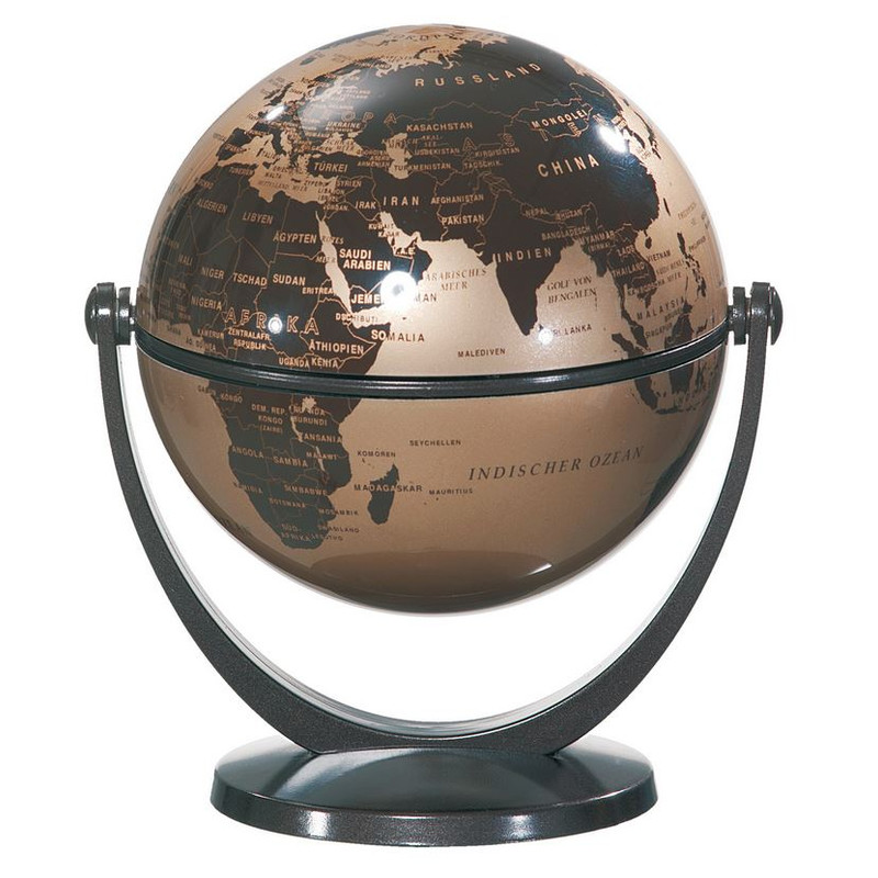 Mini-globe Stellanova Tournante Pivotant globe dorée métallisé 10cm