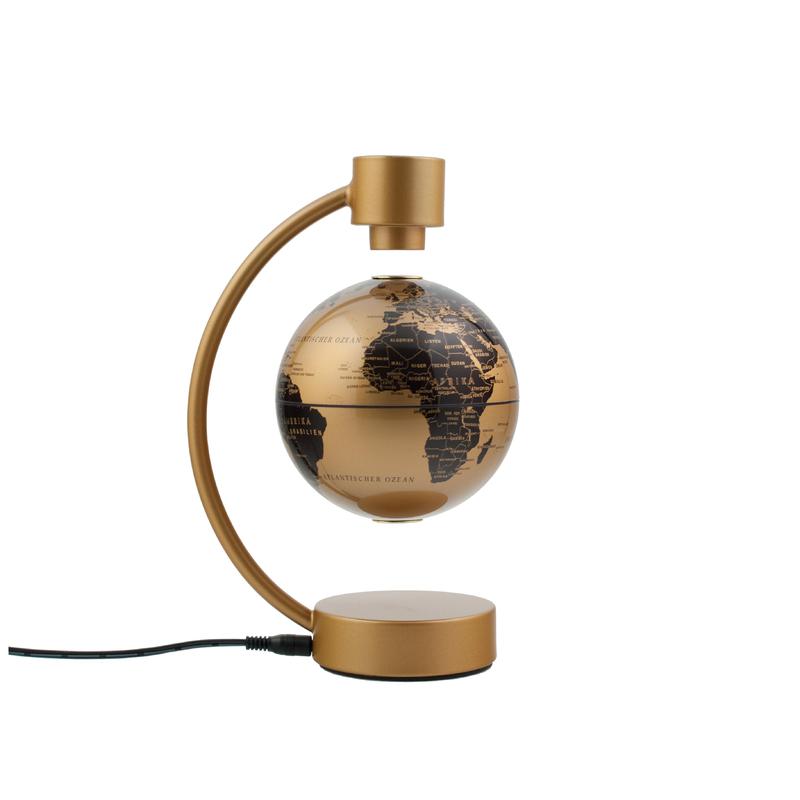 Stellanova Globe en lévitation or métallisé 10cm