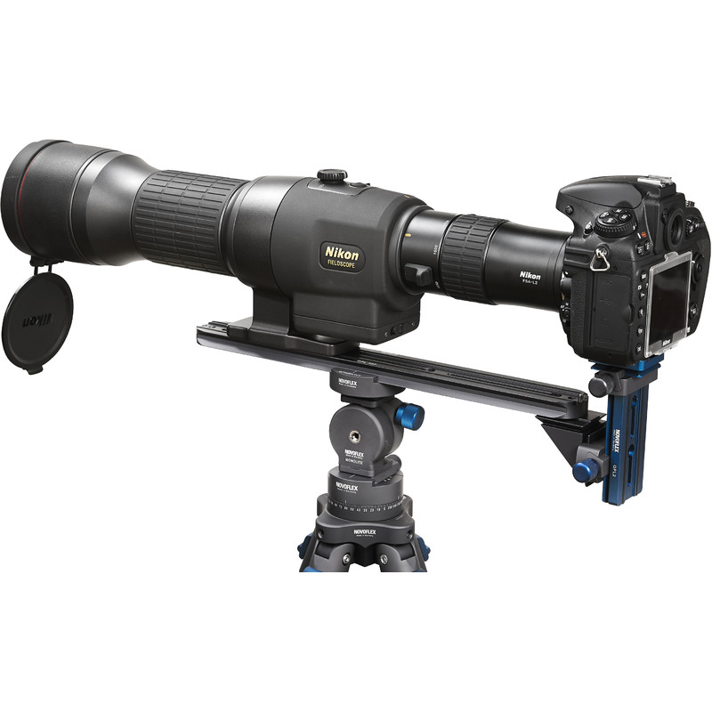 Novoflex Kamerahalterung QPL-SCOPE S Digiscoping Stützbrücke für Spektive mit Geradeeinblick