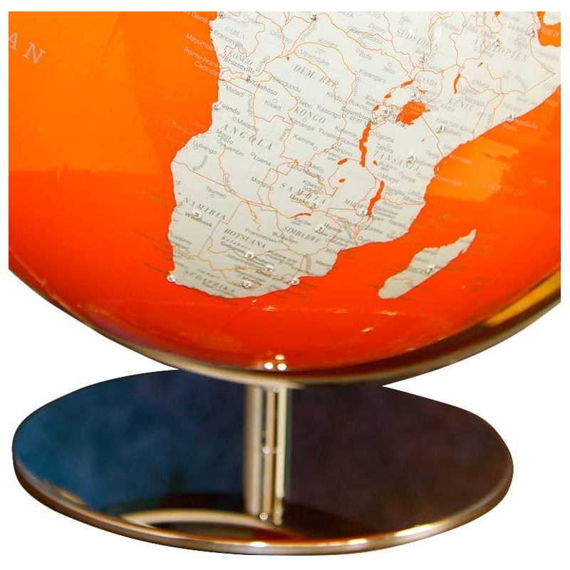 Globe Columbus Artline orange Swarovski Zirkonia 34cm