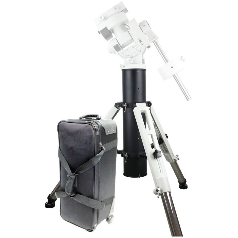 Monture iOptron iEQ45 Pro Dual EQ / AZ avec pied colonne Tri-Pier et valise à roulettes