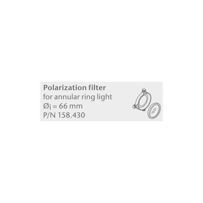 SCHOTT Kit filtre polarisant pour éclairage annulaire. Ø=66mm