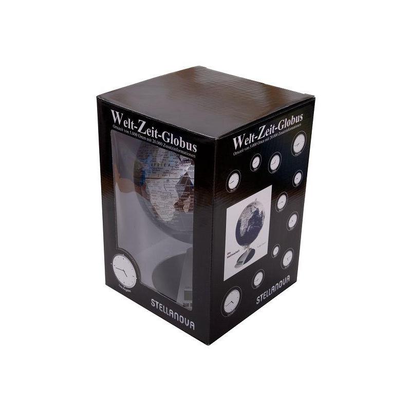 Stellanova Le temps du monde Globe noir 20cm (Allemand)