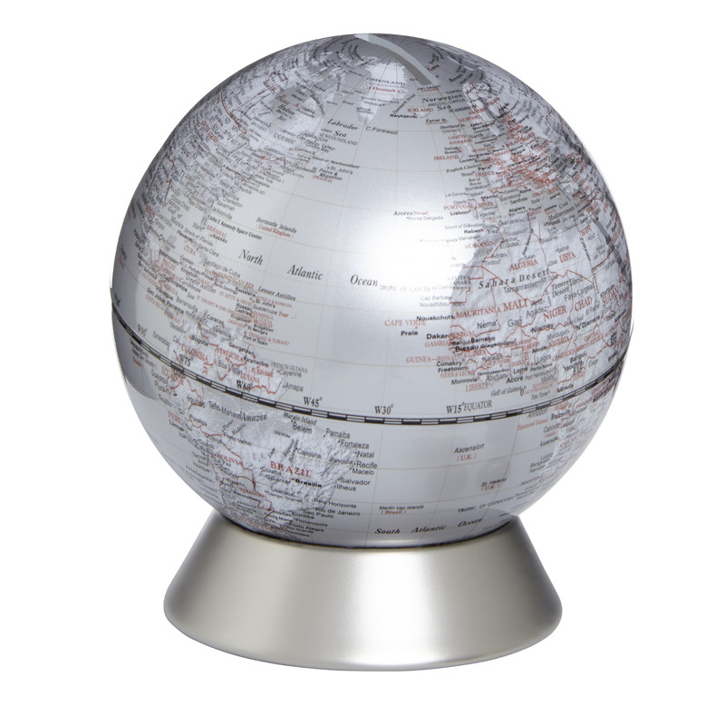 Globe TROIKA Tirelire Orion argentée