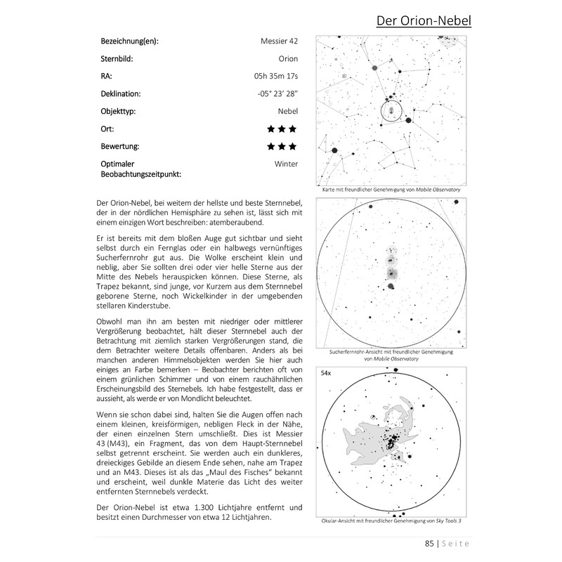Orion Leitfaden für die Sternbeobachtung mit Teleskopen