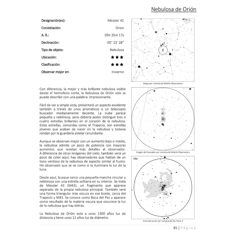 Orion Guía para observar con telescopio