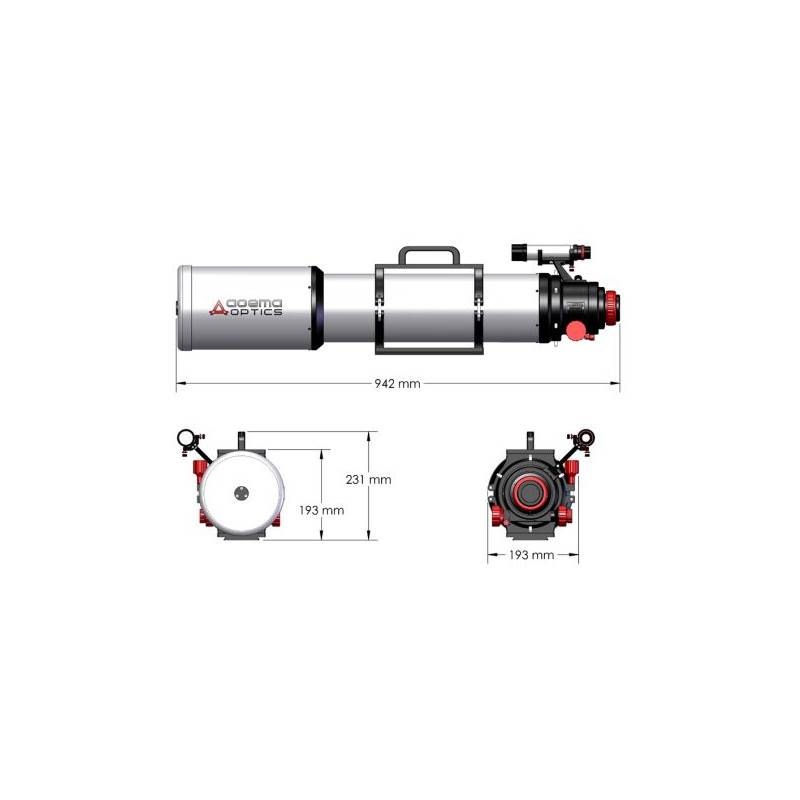 Agema Optics Apochromatischer Refraktor AP 130/1040 SD 130 F8 OTA