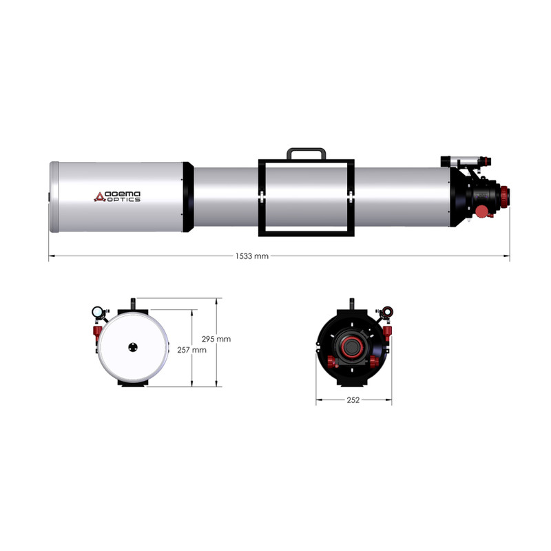 Agema Optics Apochromatischer Refraktor AP 180/1620 SD 180 F9 OTA