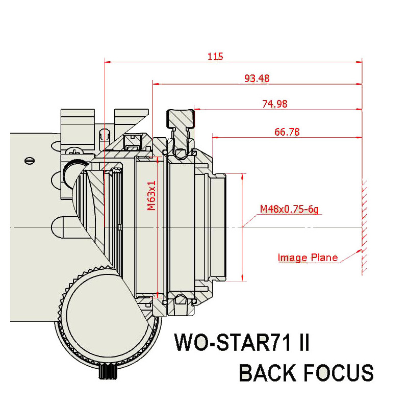 Lunette apochromatique William Optics AP 71/350 WO-Star 71 Gold OTA