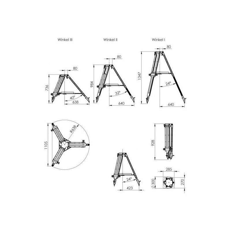 Berlebach Stativ Planet 10Micron GM 1000 HPS