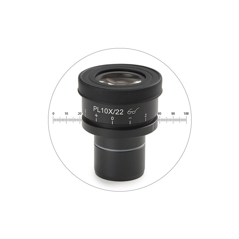 Euromex Messokular AE.3223, HWF 10 eyepiece micrometer reticule (Oxion)