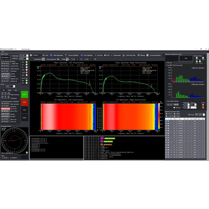 Radio2Space Radio télescope Spider 300A Advanced avec monture AZ GoTo résistant aux intempéries