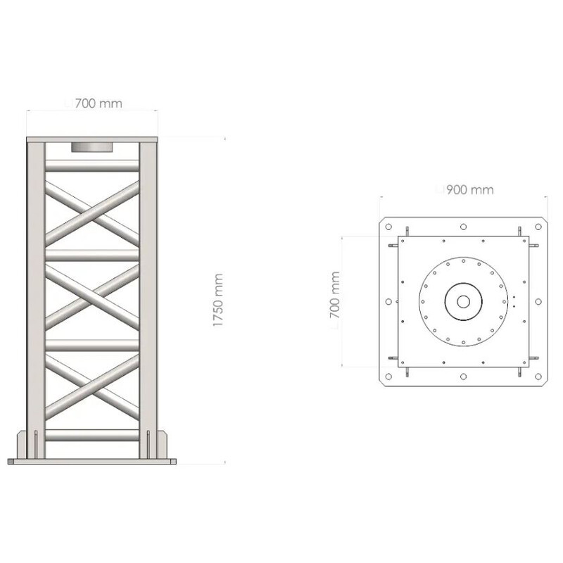 Radio2Space Radioteleskop Spider 500A Advanced mit wetterfester AZ-Montierung GoTo