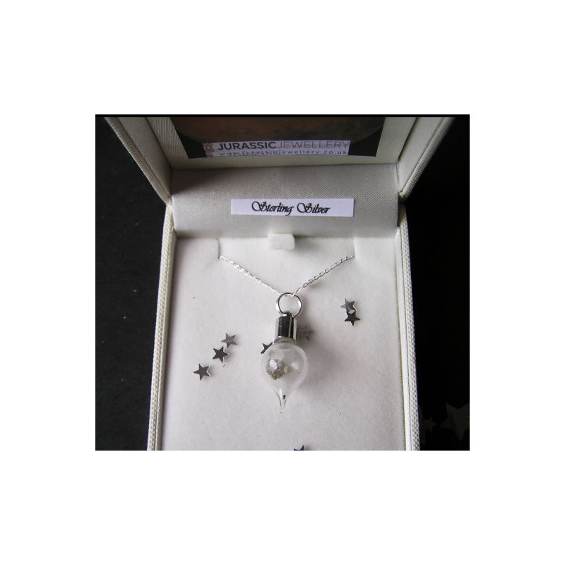 Météorites Jurassic Jewellery collier poussière de Mars (pendentif forme de goutte)