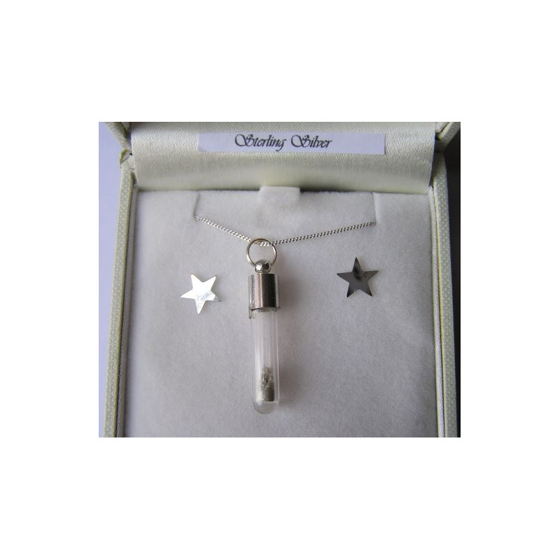 Météorites Jurassic Jewellery collier poussière de Mars (pendentif fiole)