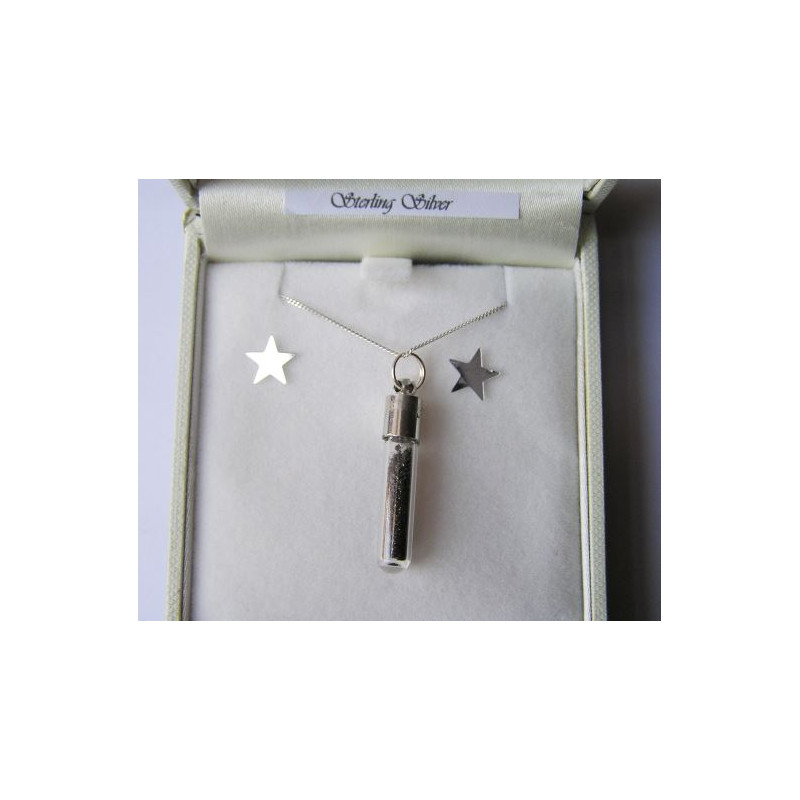 Météorites Jurassic Jewellery collier poussière de météorite (pendentif fiole)