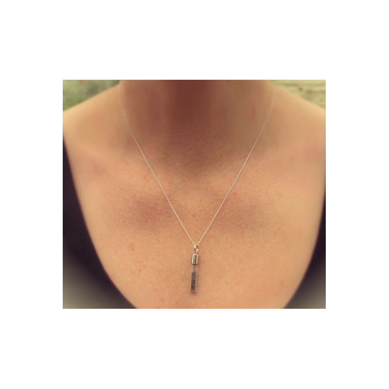 Météorites Jurassic Jewellery collier poussière de météorite (pendentif fiole)
