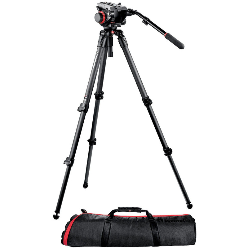 Trépied en carbone Manfrotto 504HD,535K avec rotule vidéo et niveau lumineux