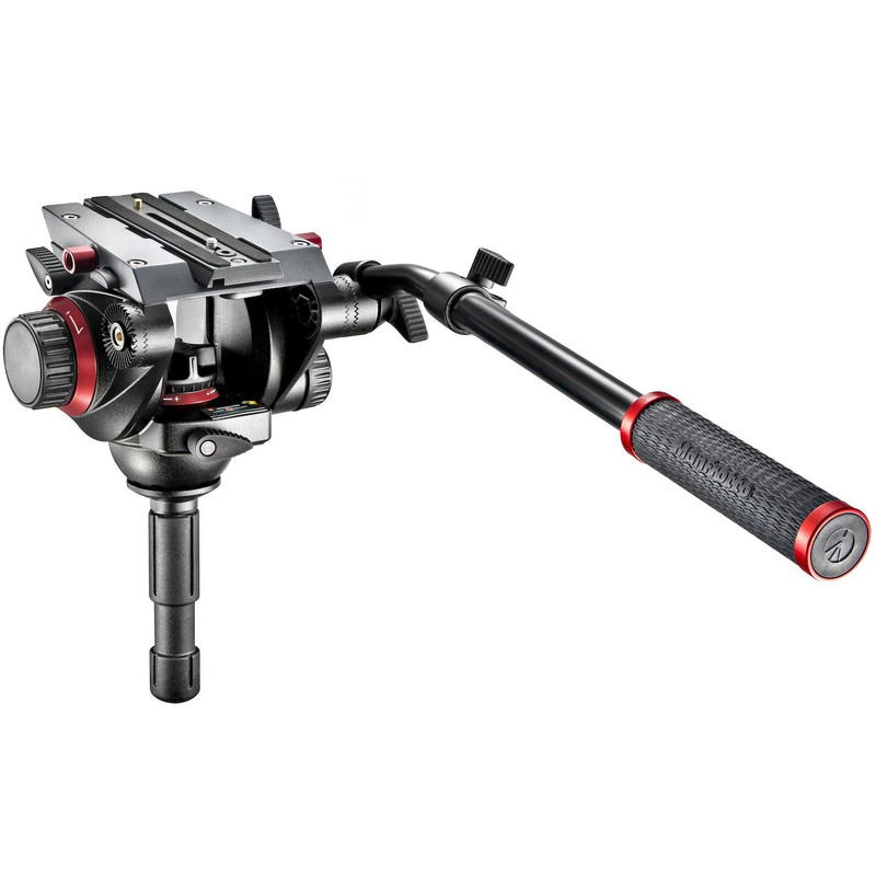 Manfrotto Carbon-Dreibeinstativ 504HD,535K mit Videoneiger und Nivellierschale