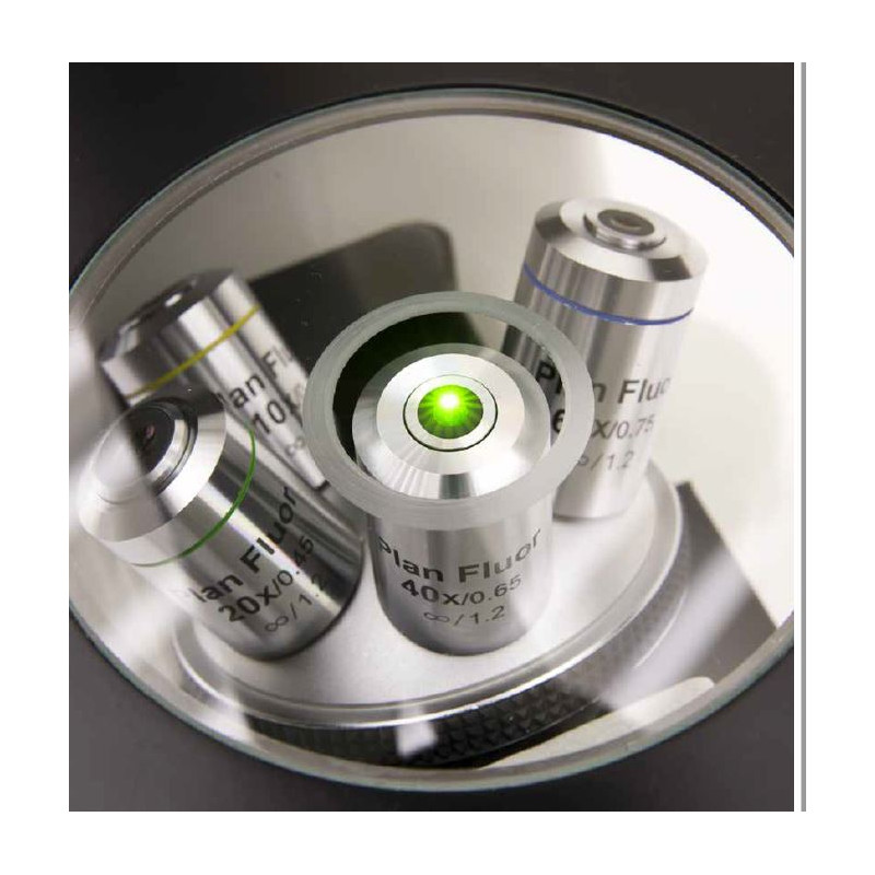 Optika Microscope IM-3FL4-UK, trino, invers, FL-HBO, Filtre B&G, IOS LWD U-PLAN F, 100x-400x, UK