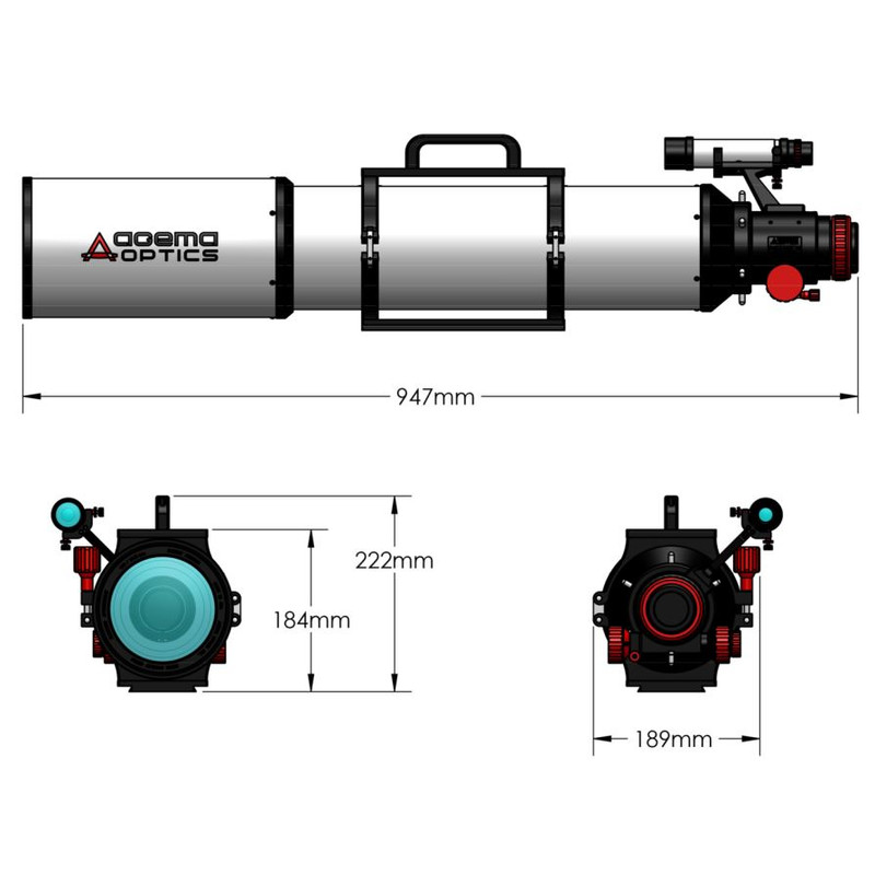 Agema Optics Apochromatischer Refraktor AP 120/1040 SD 120 F8.7 OTA