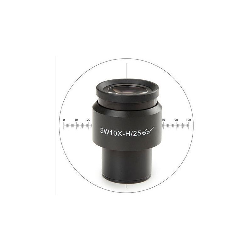 Euromex Oculaire 10x/25 mm SWF, micromètre, réticule, Ø 30 mm, DX.6010-CM (Delphi-X)