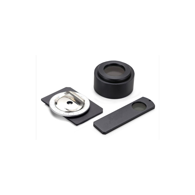 Euromex Kit de polarisation AE 5155, analyseur à insérer, petite platine tournante (75 x 50 mm) pour table en croix. (BioBlue)