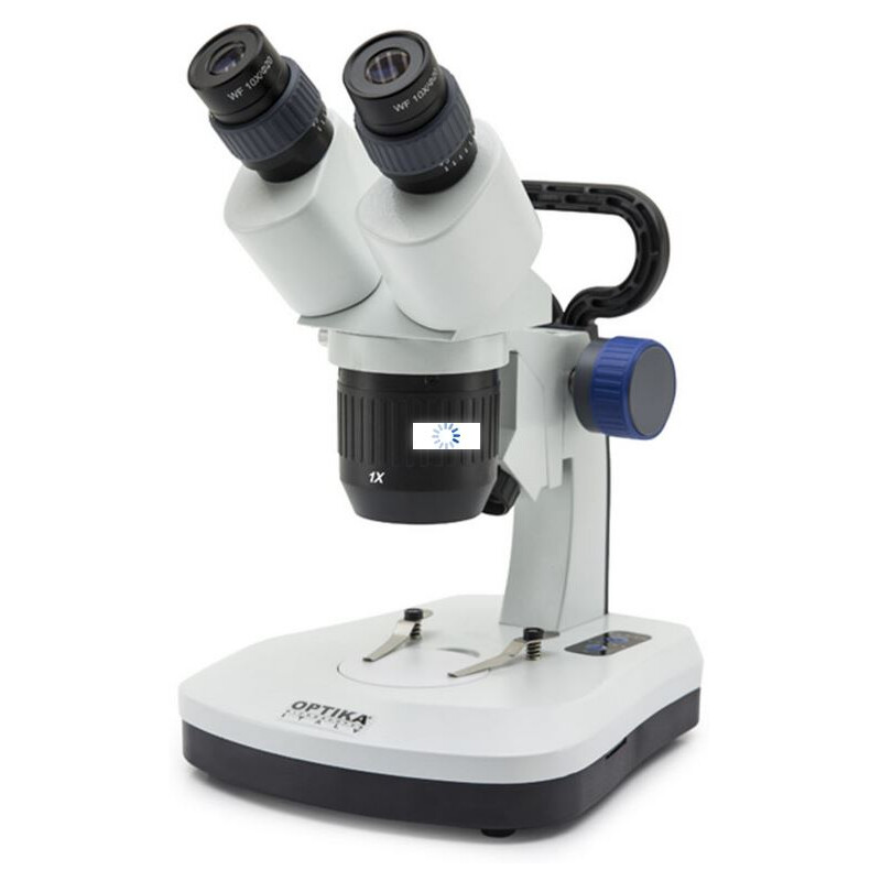 Microscope stéréoscopique Optika 10x, 30x, sur statif fixe, tête rotative, SFX-52