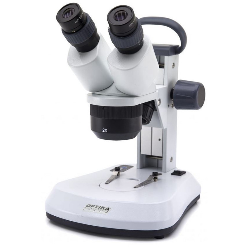 Microscope stéréoscopique Optika SFX-91, bino, 10x, 20x, 40x, crémaillère, tête rotative