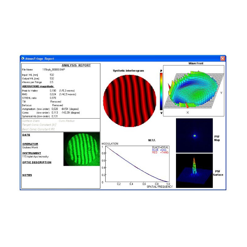 Tecnosky Apochromatischer Refraktor AP 115/800 V3 Triplet OTA