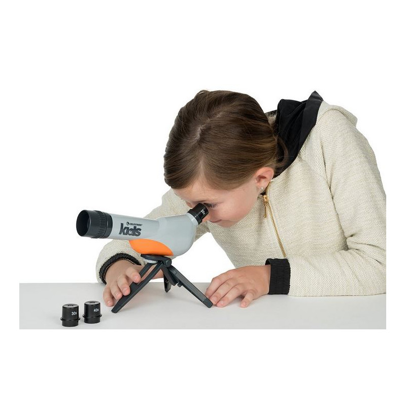 Longue-vue Celestron 30 mm avec trépied de table pour enfants