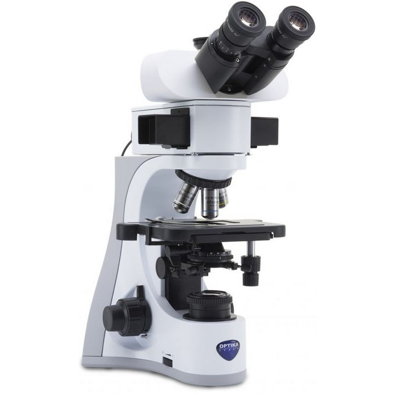 Microscope Optika B-510LD2, trinoculaire fluorescence, 1000x, IOS, bleu, vert