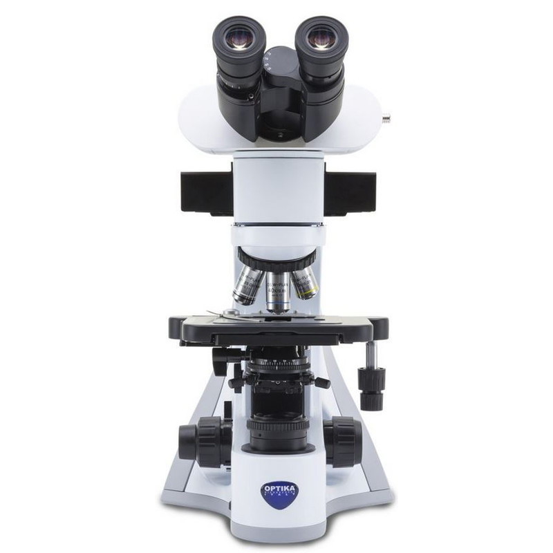 Microscope Optika B-510LD2, trinoculaire fluorescence, 1000x, IOS, bleu, vert