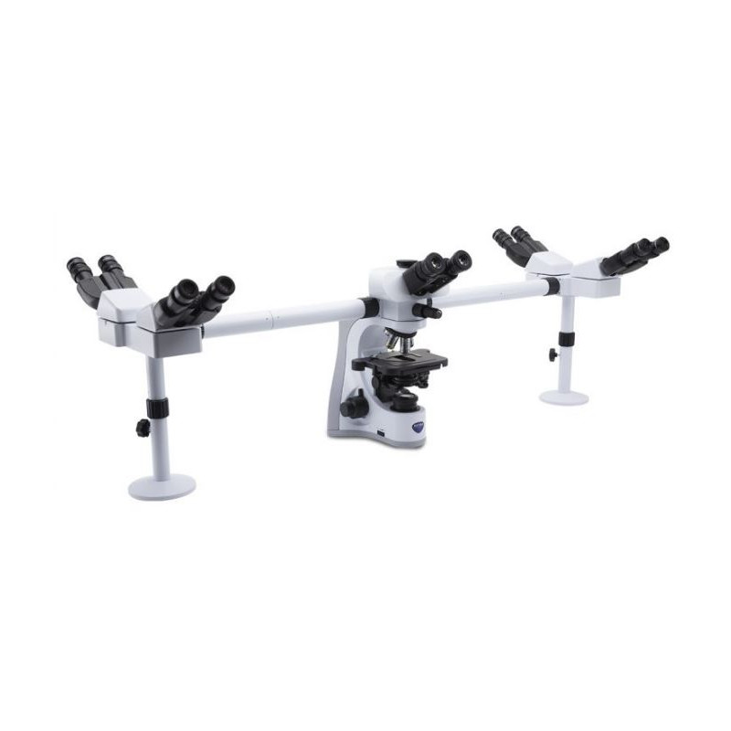 Microscope Optika B-510-5, discussion, trino, 5-head, IOS W-PLAN, 40x-1000x, EU