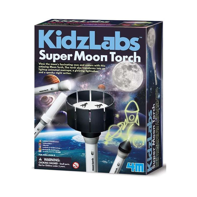HCM Kinzel KidzLabs Super Moon Torch Mond-Taschenlampe