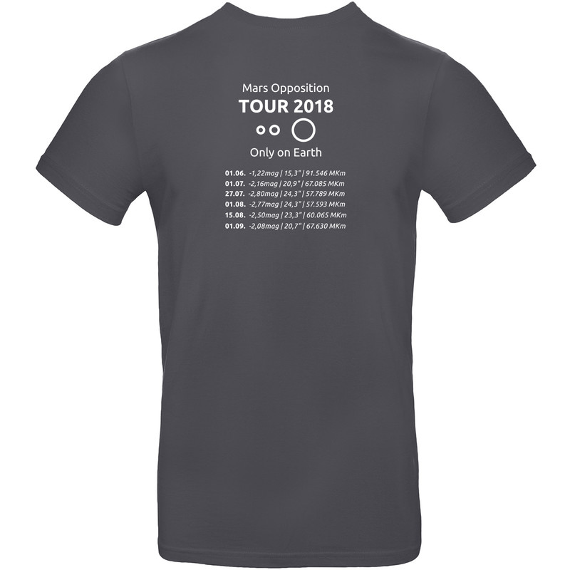 Omegon T-Shirt Mars en opposition 2018 - Taille 3XL gris