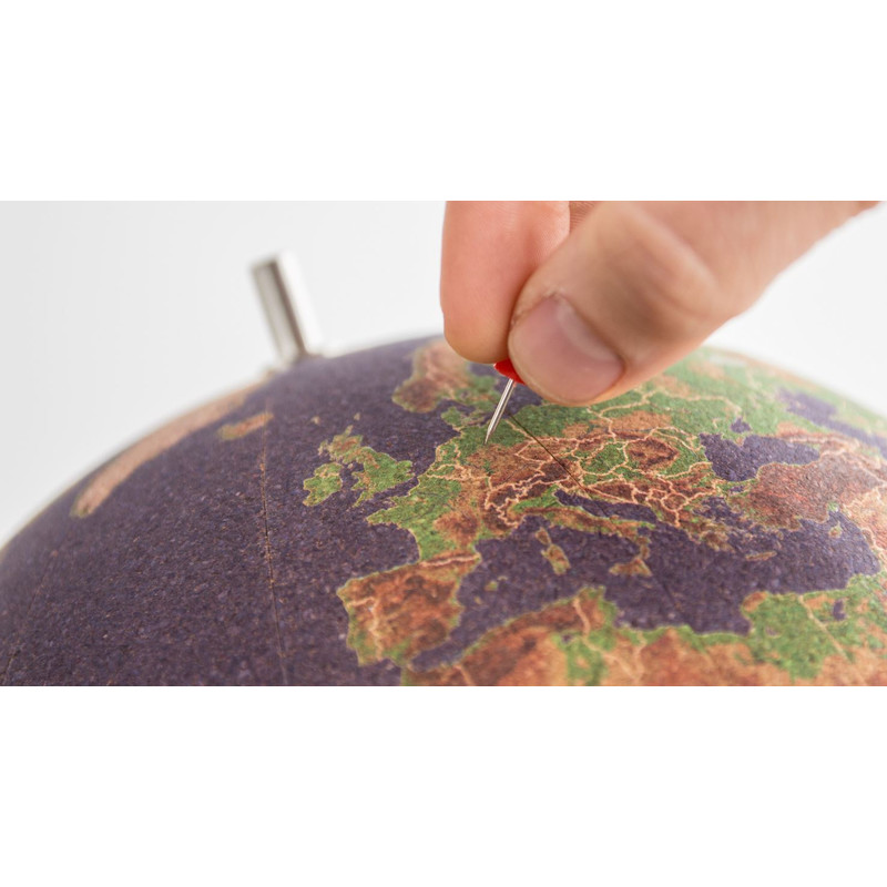 suck UK Coloured cork globe 25cm for pinning