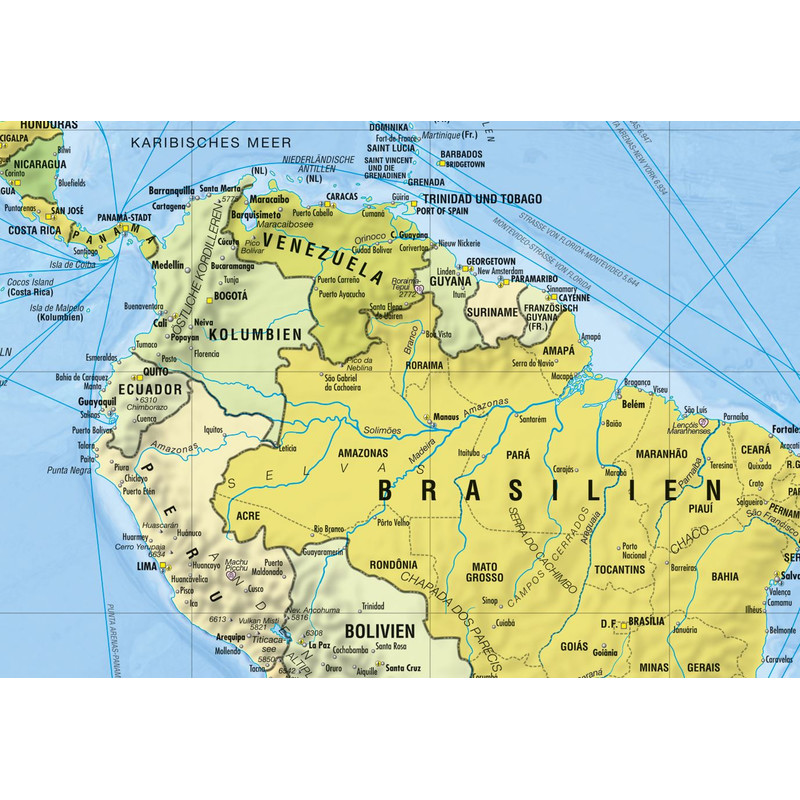 Mappemonde Bacher Verlag Carte du monde des voyages Places of my Life petite incl. Neoballs
