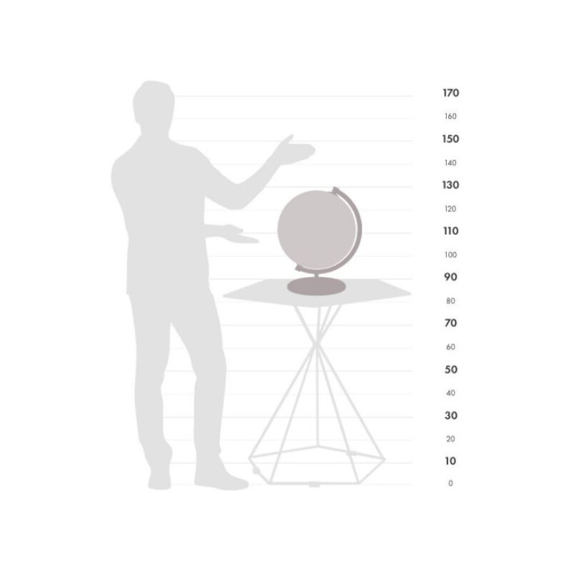 Globe Zoffoli living James Cook (abricot) 33cm