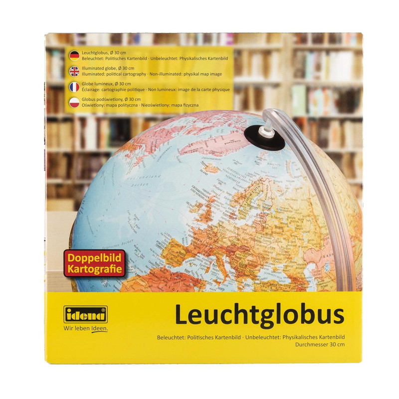 Idena Globe lumineux avec cartographie double image 30cm