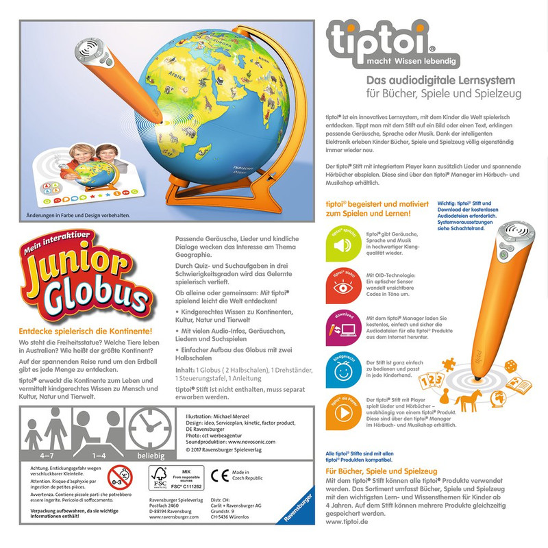 tiptoi Globe interactif Junior 23cm
