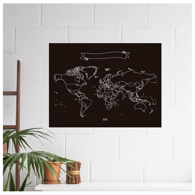 Mappemonde Miss Wood Chalkboard XL