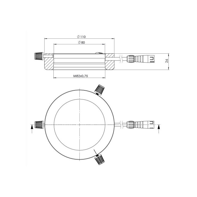 StarLight Opto-Electronics RL5-80 A, amber (590 nm), Ø 80mm