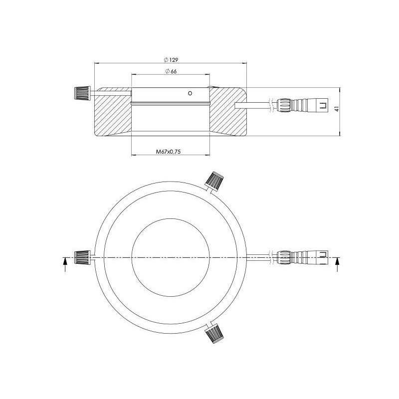 StarLight Opto-Electronics RL12-18s WW, blanc chaud (3 000 K), Ø 66 mm