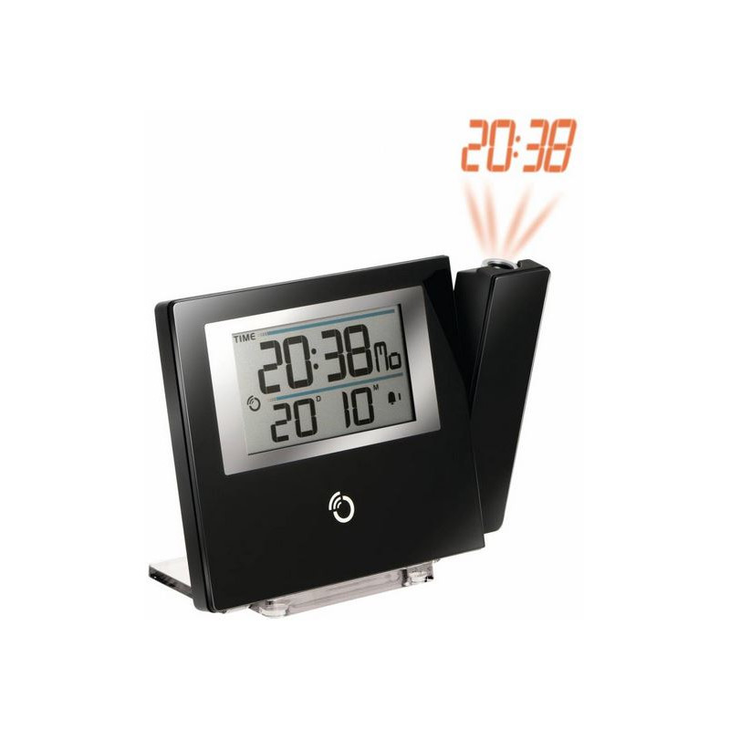 Horloge Oregon Scientific Réveil sans fil noir avec écran de projection rouge