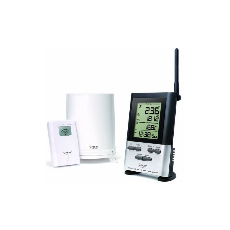 Station météo Oregon Scientific Pluviomètre et thermomètre extérieur sans fil
